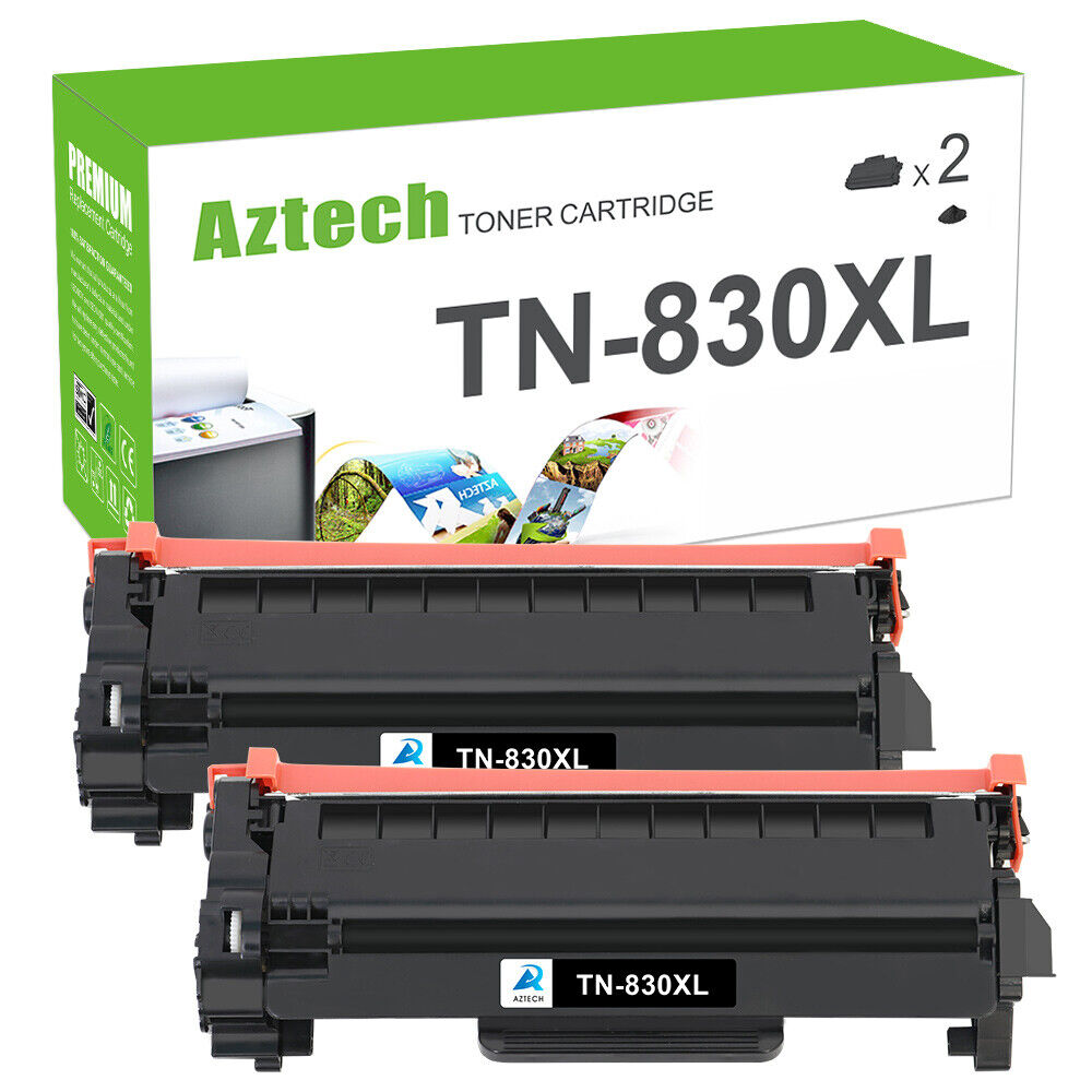 2x TN830XL Toner Cartridge for Brother TN830 XL DCP-L2640DW HL-L2405W With Chip