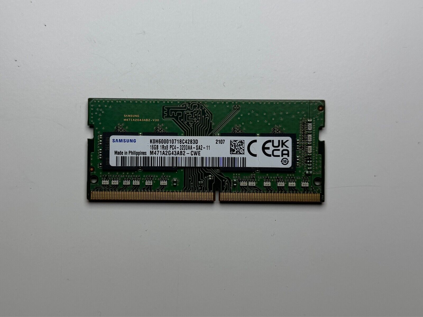 Samsung 16GB DDR4 Laptop RAM 3200MHz PC4-3200 260pin SoDimm M471A2G43CB2-CWE