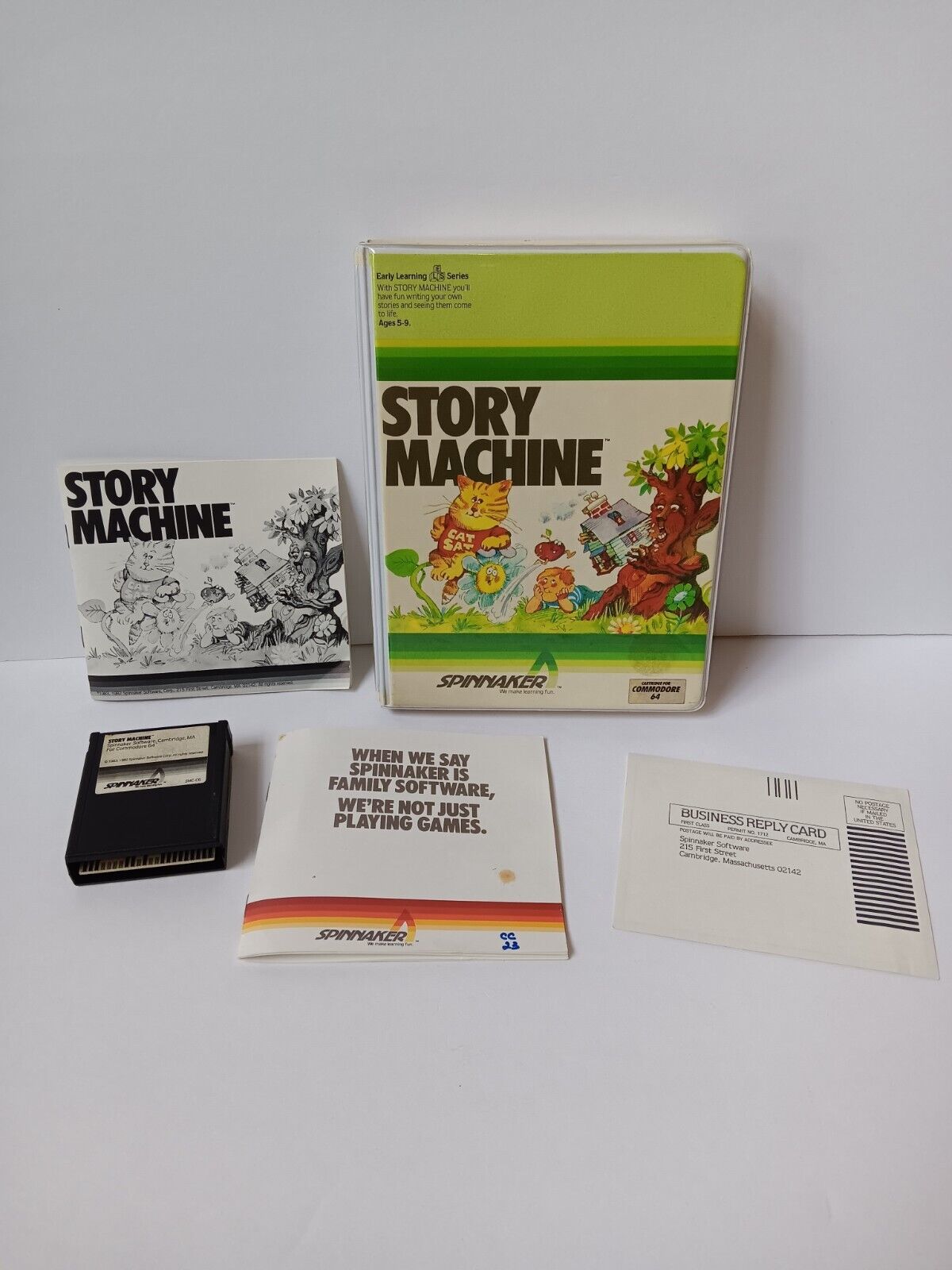 Commodore 64 Story Machine Computer Game Cartridge W/Box & Manual Tested/Works