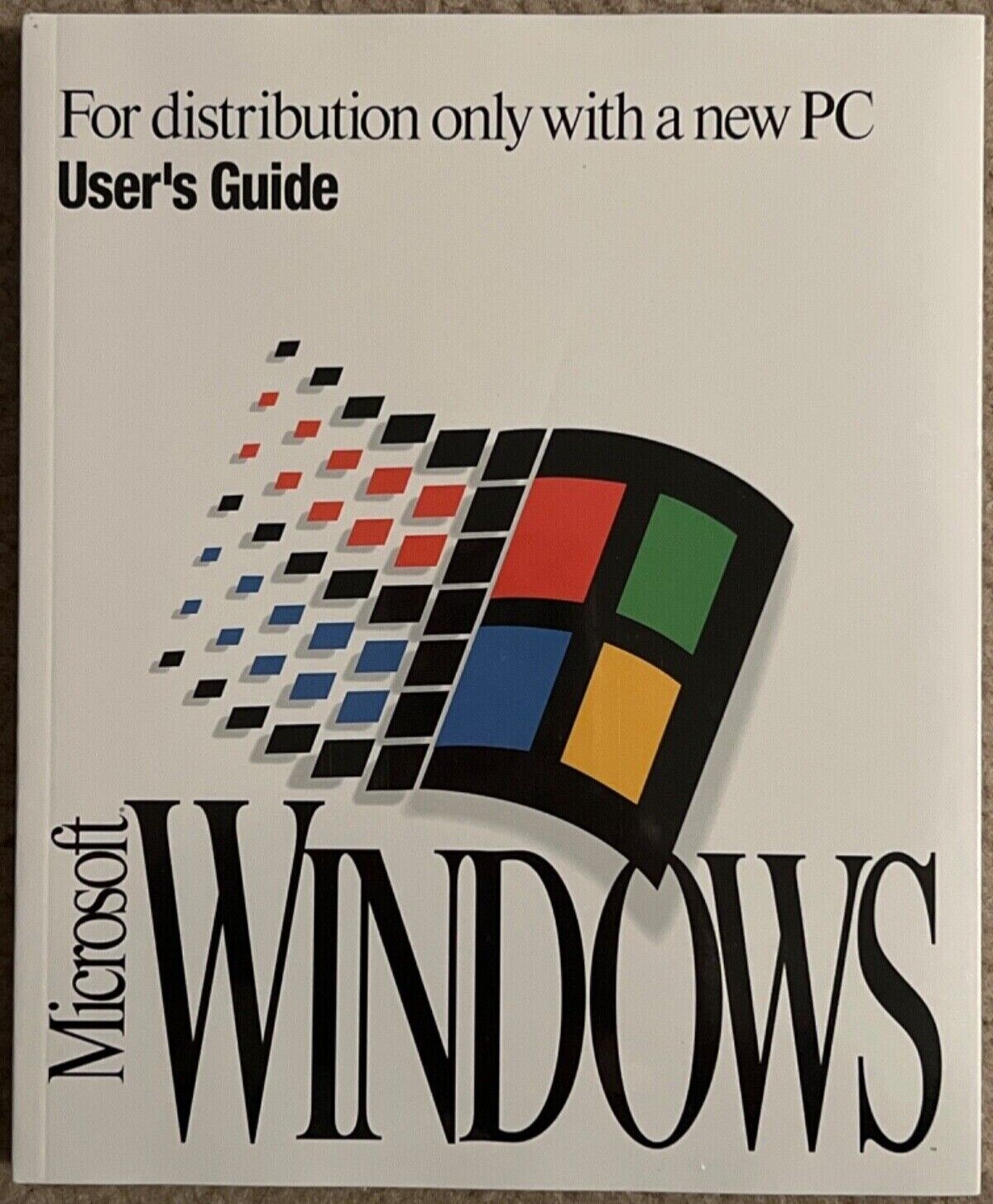 Vintage New Factory Sealed - Microsoft Windows 3.1 User's Guide Brand New Sealed