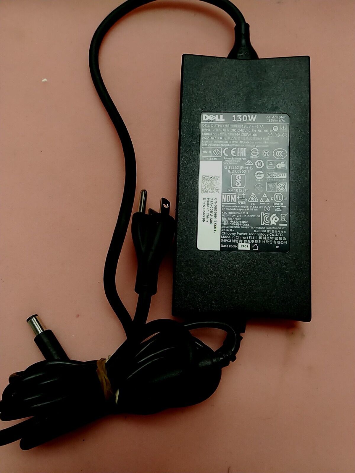 GENUINE DELL 130W AC ADAPTER CHARGER