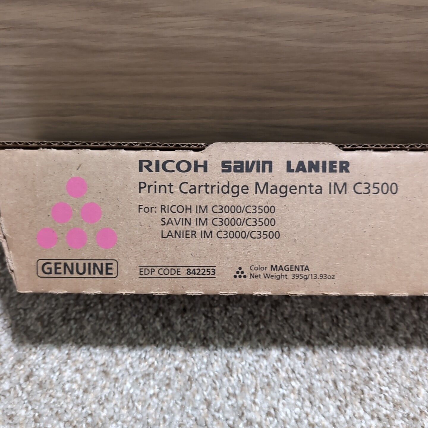 NEW Sealed Genuine Ricoh 842253 Magenta Toner Cartridge C3500/C3500