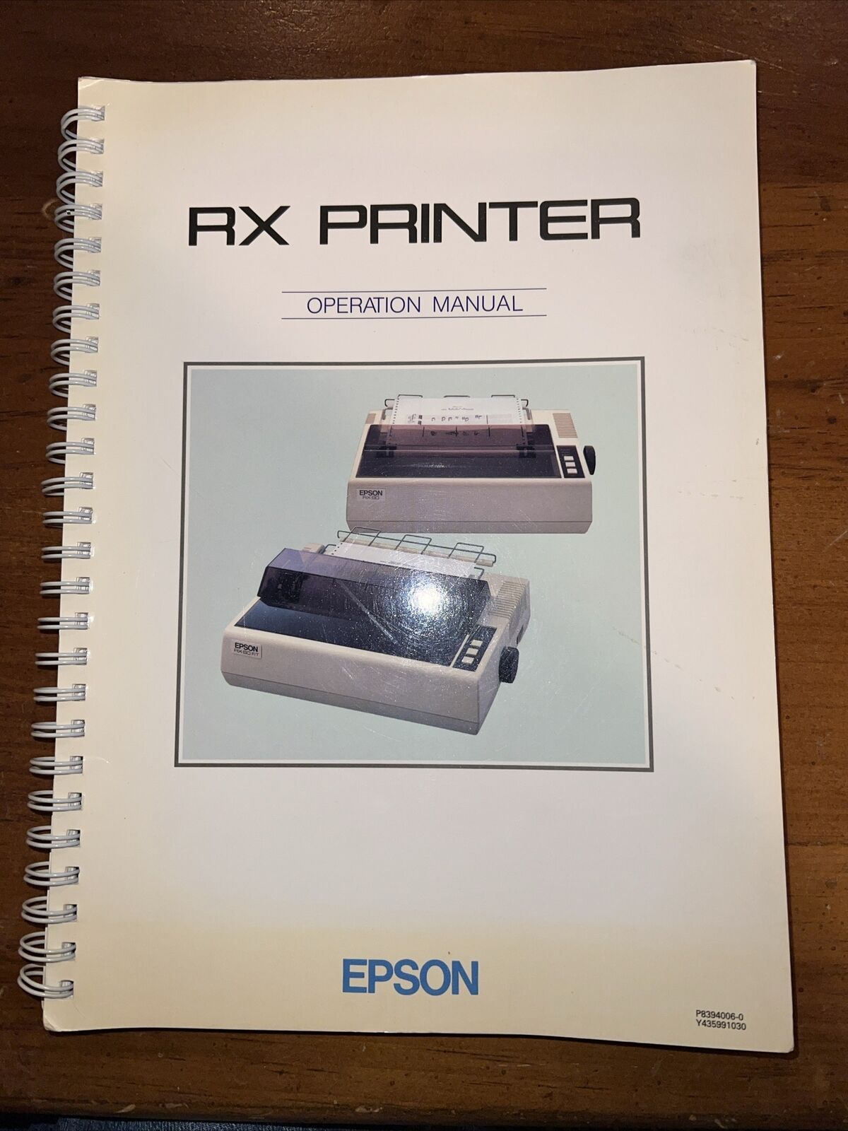 Vintage Epson RX-80 Printer User's Manual