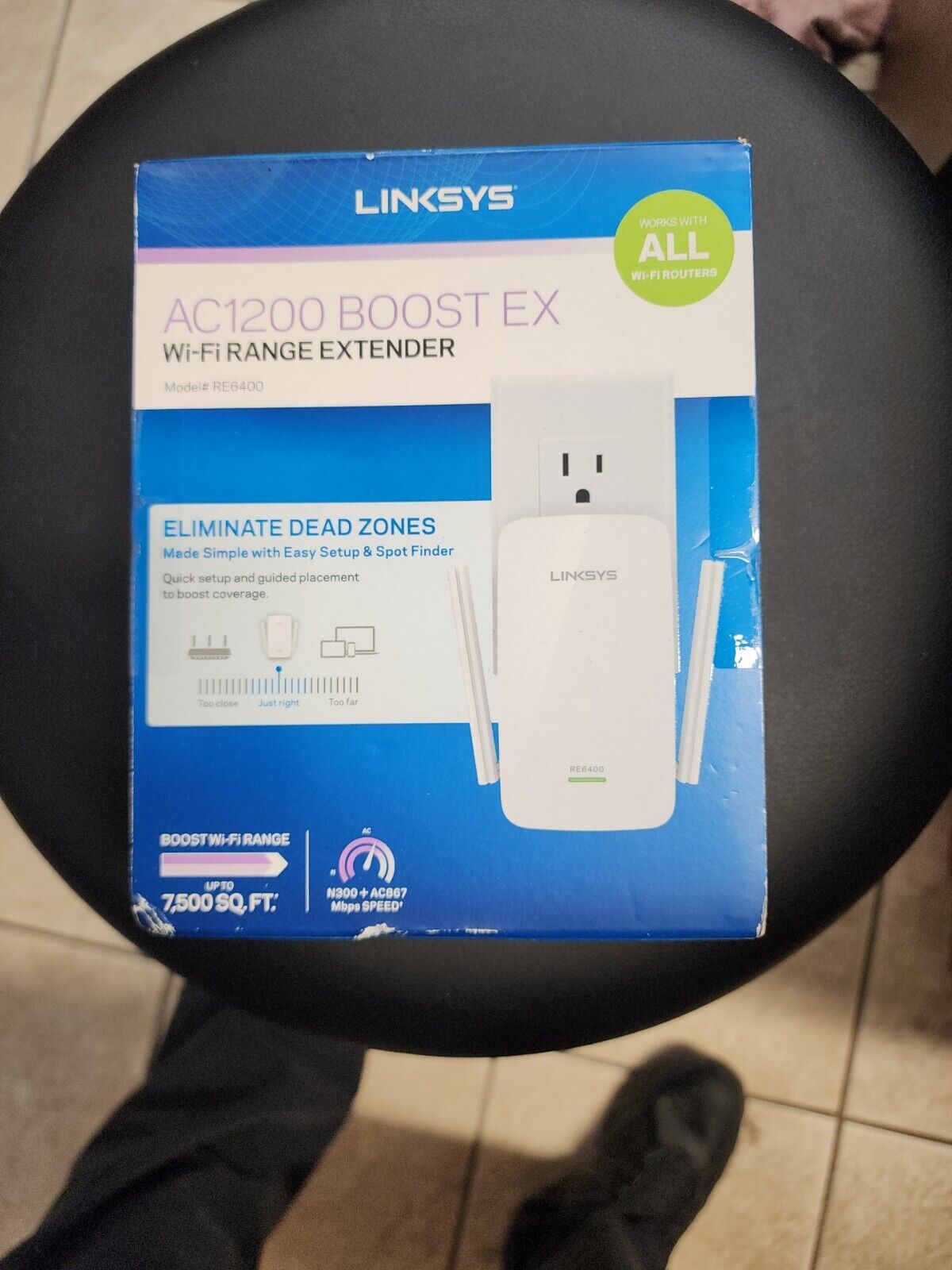 Linksys RE6400 AC1200 BOOST EX WiFi Extender Brand New Sealed 