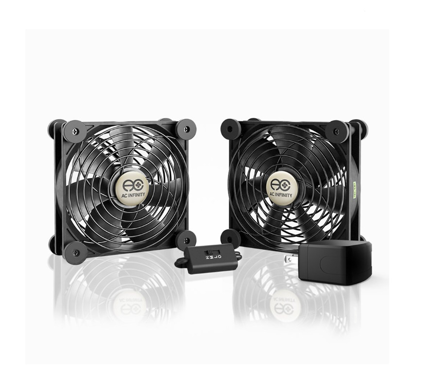 AC Infinity MULTIFAN S7-P, Quiet Dual 120mm AC-Powered Fan with Speed Control, U
