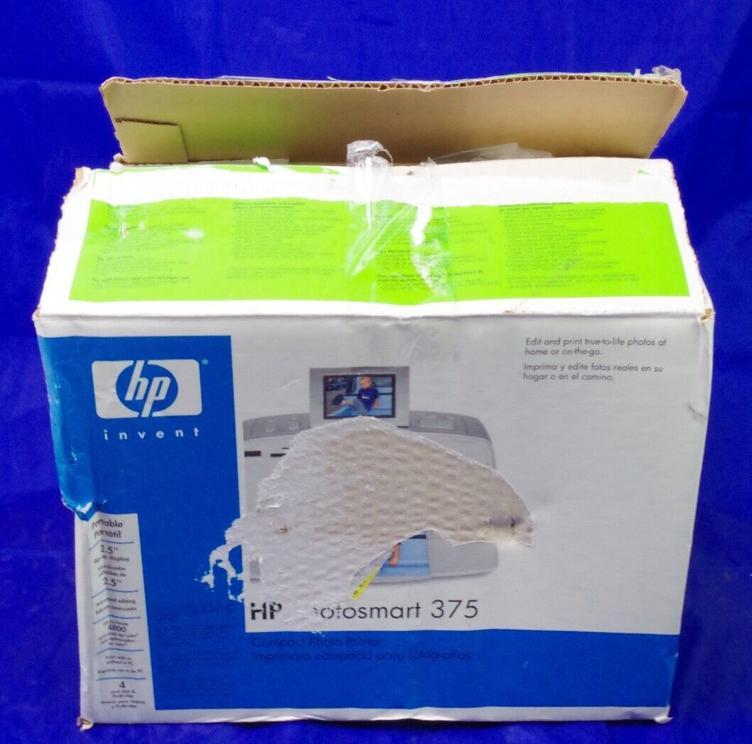 HP Photosmart 375 Digital Photo Inkjet Printer Unused Damaged Packaging