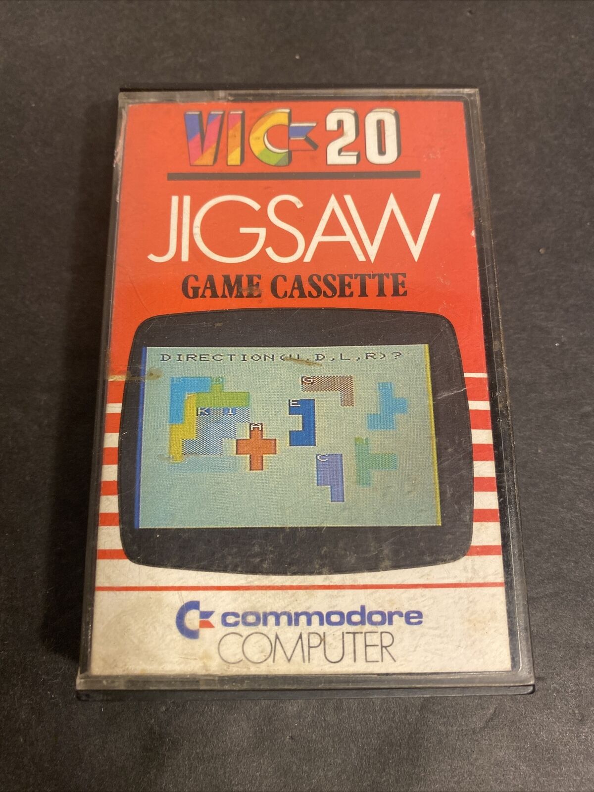 VIC-20 - Jigsaw - Cassette In Case Commodore Vic 20 Game