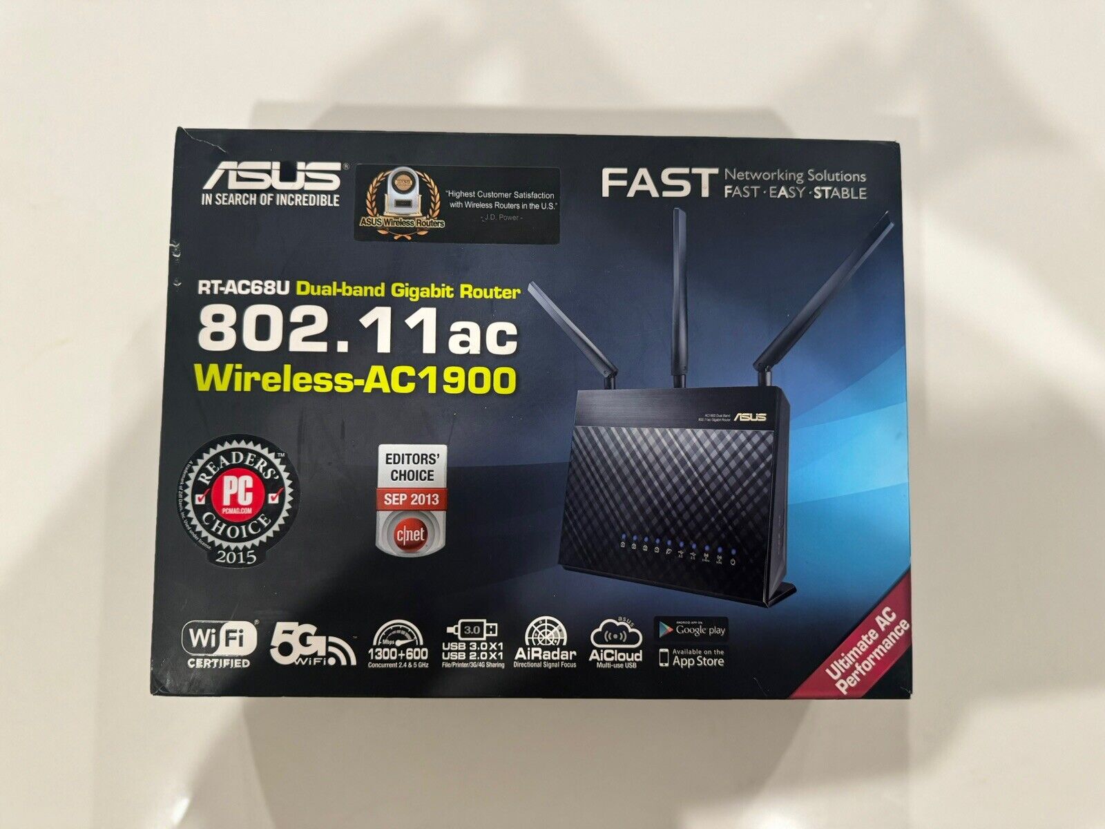 ASUS RT-AC68U Dual-band Gigabit Router 802.11ac Wireless AC1900 SEALED BOX