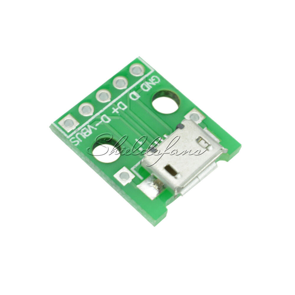 10PCS MICRO USB To DIP Adapter 5pin Female Connector 2.54mm Pcb Converter DIY