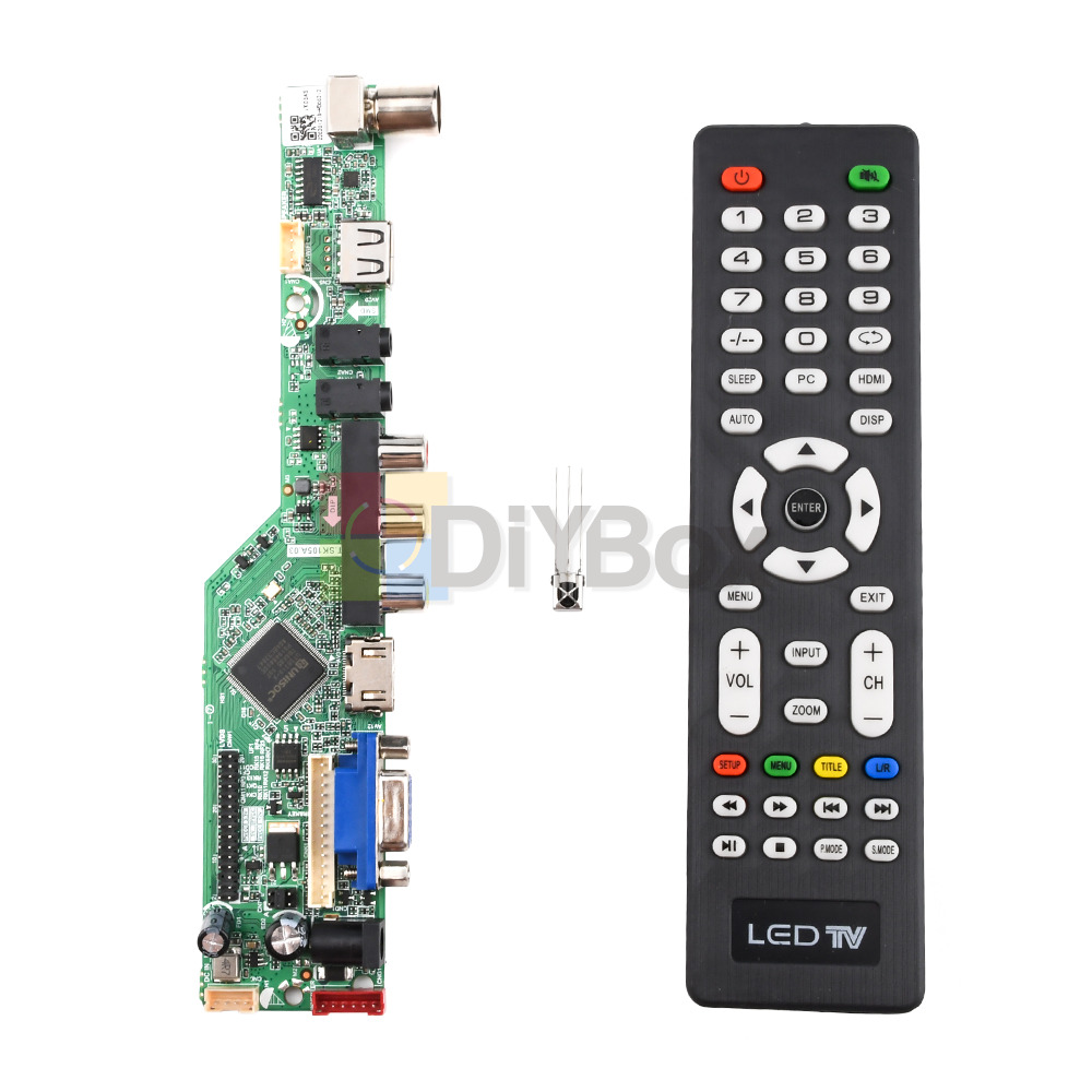 V29 Universal LCD TV Controller Board TV Motherboard VGA/AV/TV/USB