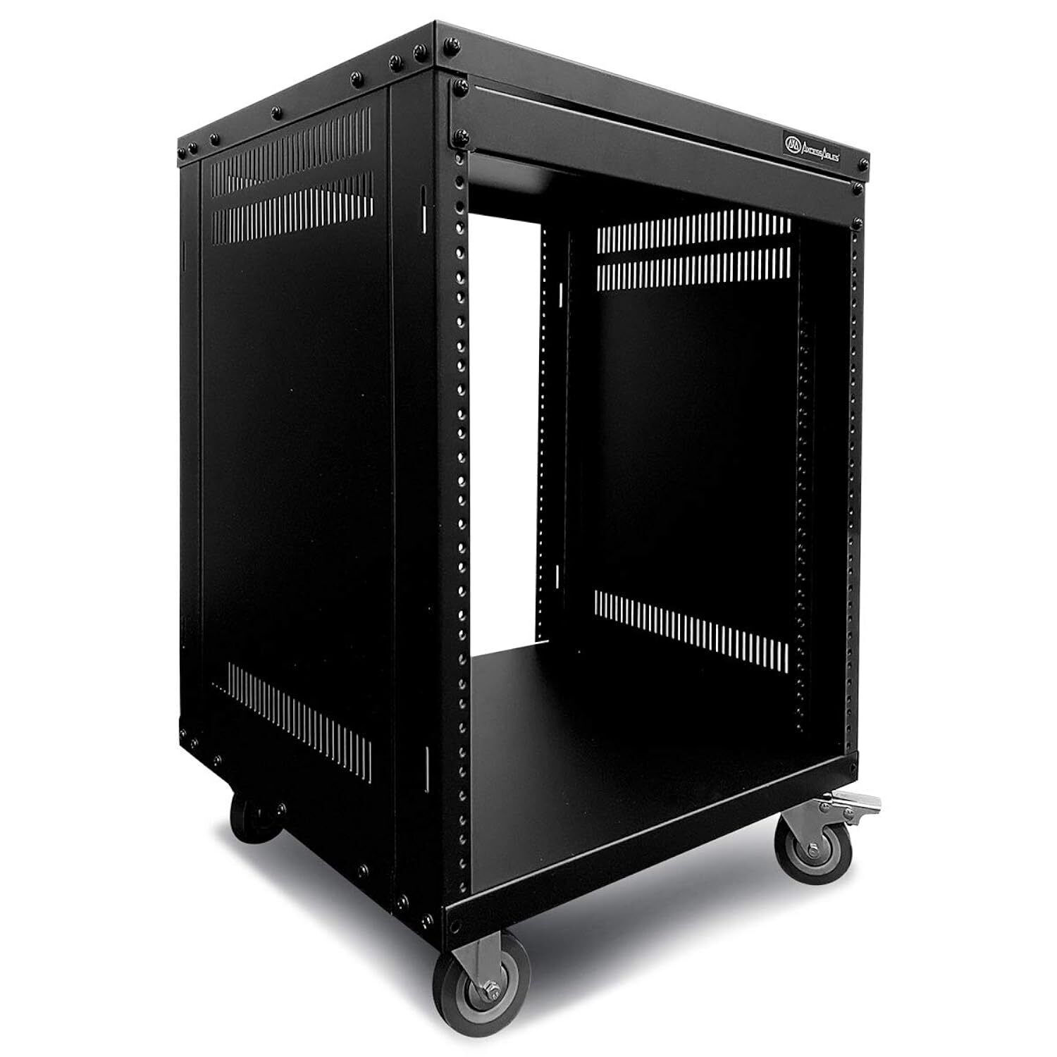 Axcessables 12U Av Rack Stand | 12 Space Component Rack Cabinet | Removable Si