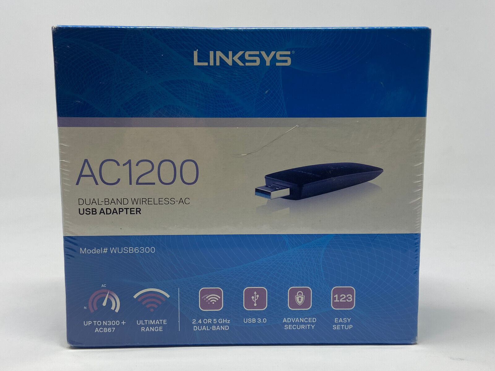Linksys Dual-Band AC1200 Wireless Adapter USB 3.0 WUSB6300 BRAND NEW SHRINKWRAP