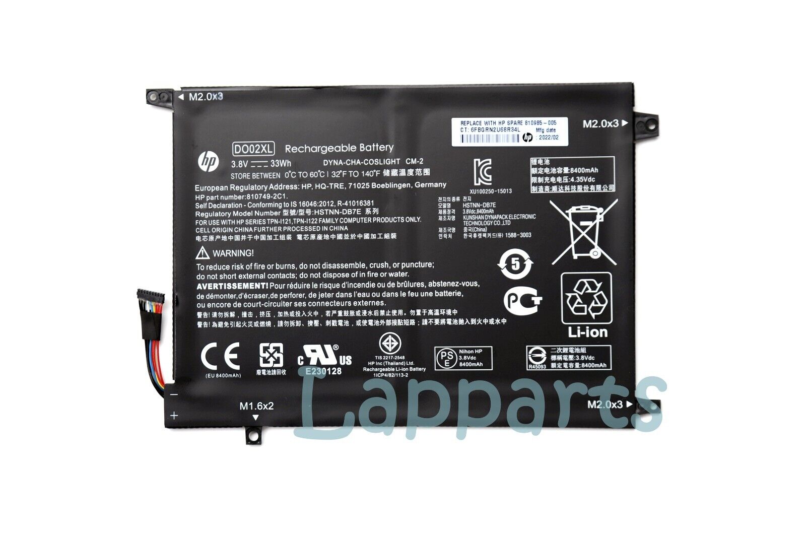New Original DO02XL Battery for HP Pavilion X2 210 G1 10-n 810749-421 HSTNN-LB6Y