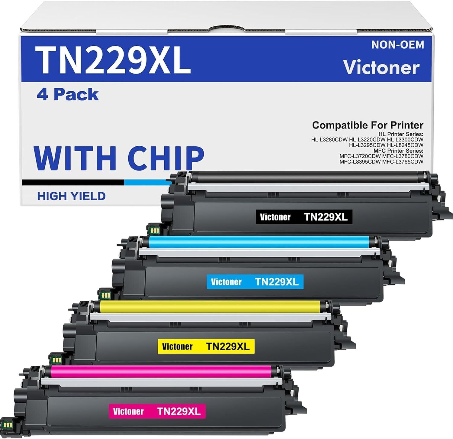 TN229 TN229XL High Yield Toner Cartridge Compatible with Brother MFC-L3780CDW