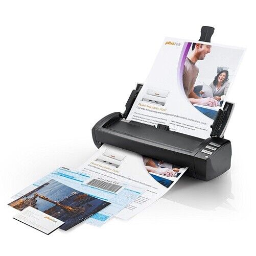 Plustek AD480 Scanner for Card and Document, 20 page Paper Feeder+Card Slot
