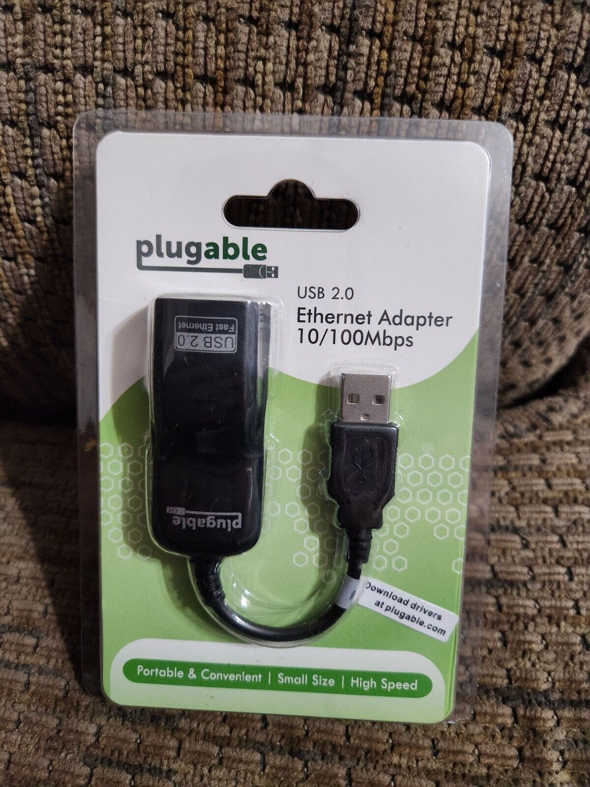 Plugable USB 2.0 Ethernet Fast 10/100 LAN Wired Network Adapter Portable 