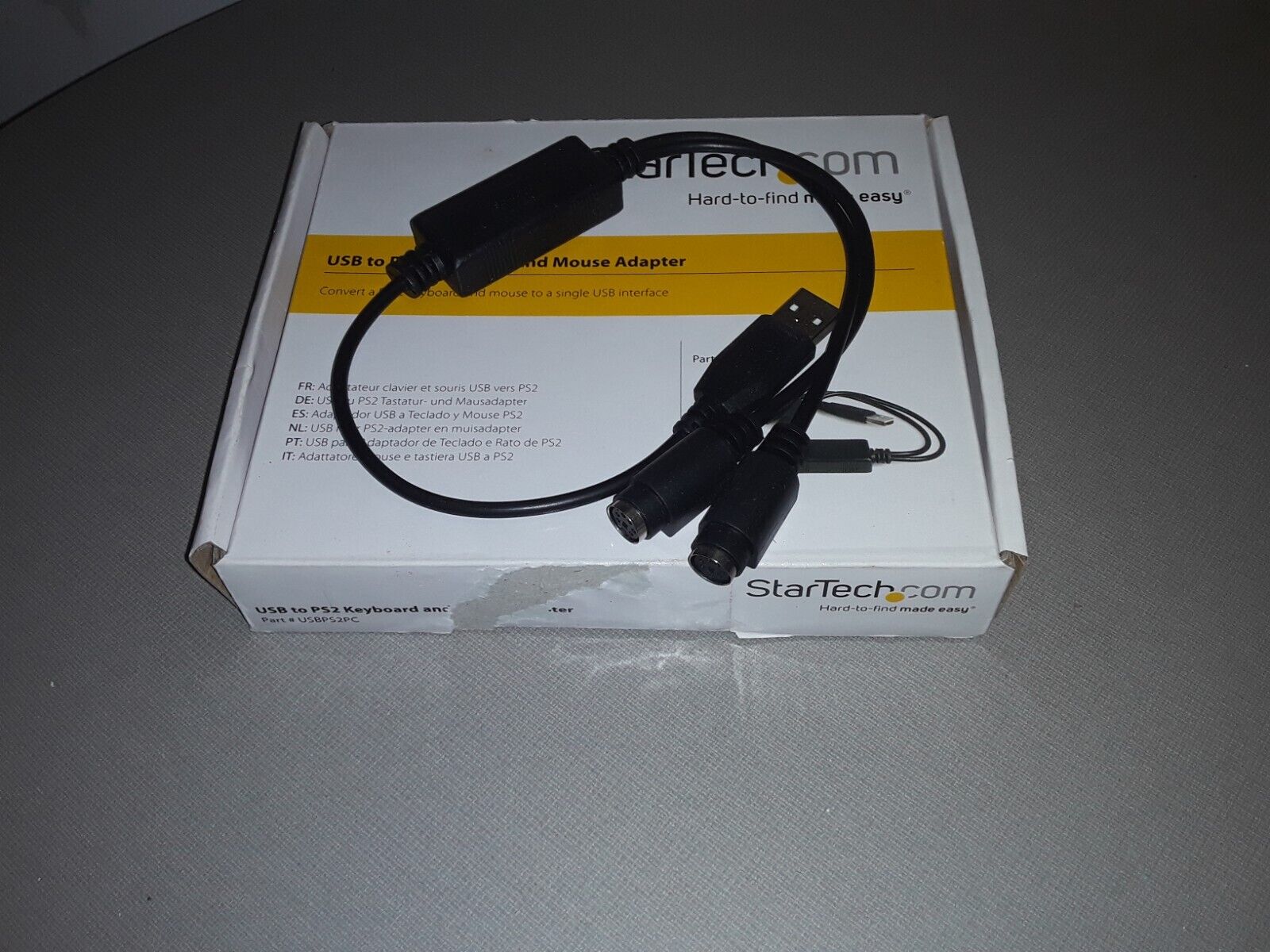 Lot of 2 StarTech USB to PS2 Keyboard and Mouse Adapter USBPS2PC - Open Box