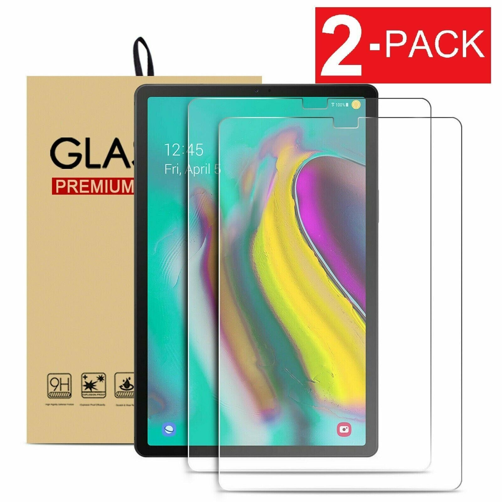 2 Pack Tempered Glass Screen Protector for Samsung Galaxy Tab S5e / Tab S6 10.5