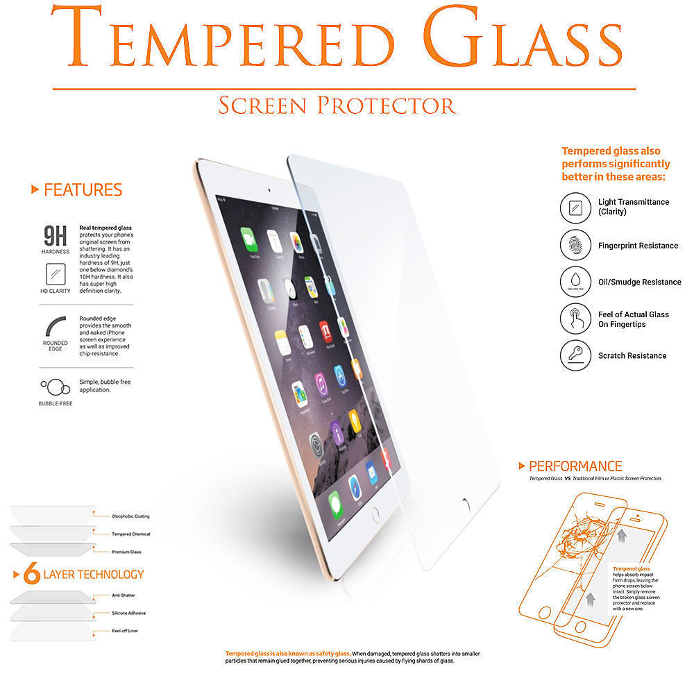 Premium 9H iPad Mini, Air, or Pro Tempered Glass Screen Film Protector