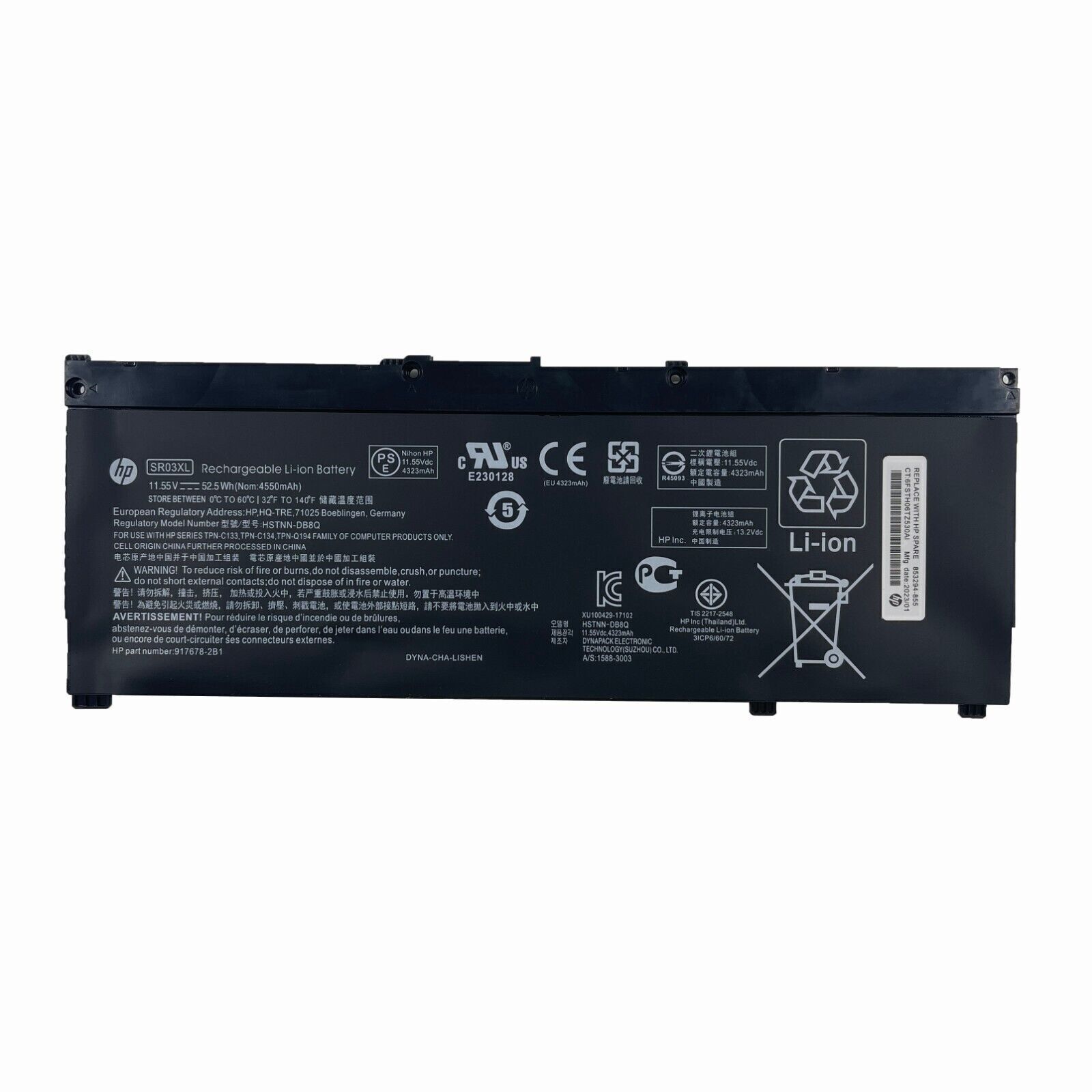 OEM 52.5Wh SR03XL Battery For HP Envy 15-cp 17-bw 15-cn L08855-855 L08934-2B1