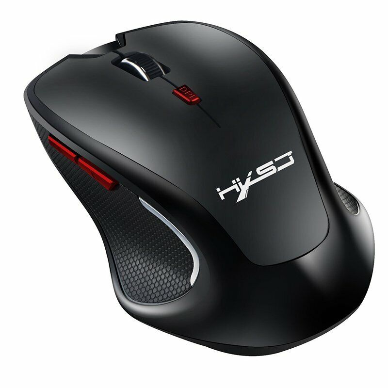 Wireless Gaming Mouse w/ Unique Silent Click Optical 2400 DPI for PC Laptop Mac