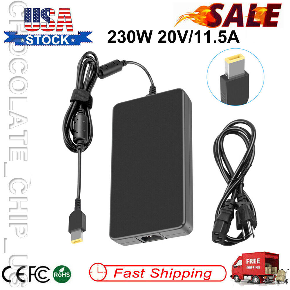New 230W AC Adapter Power Charger for Lenovo Legion 5 Gaming 15ACH6H 82JU00APUS