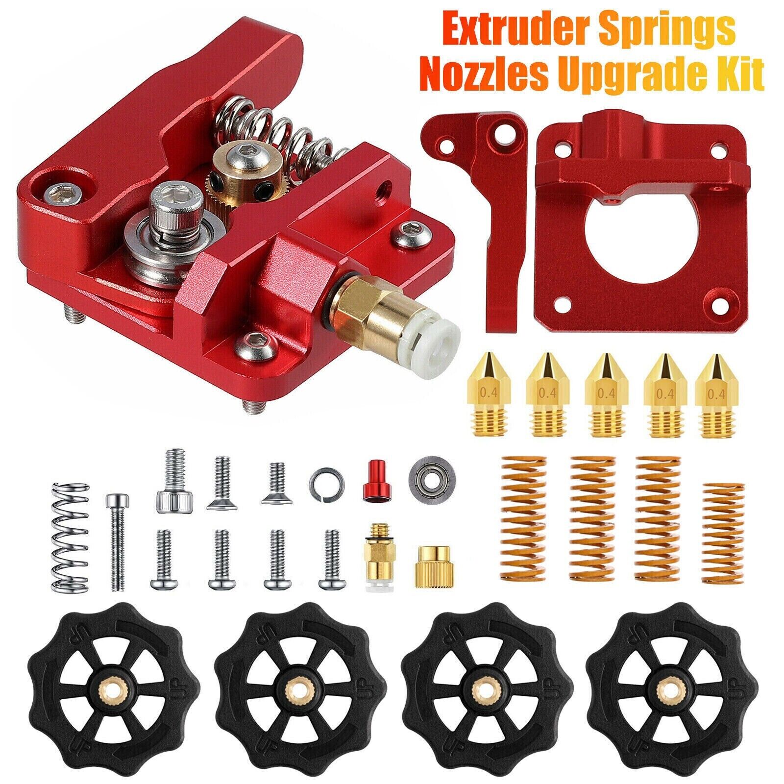 MK8 3D Printer Extruder Springs Nozzles Upgrade Kit for Creality Ender 3/3 Pro/5