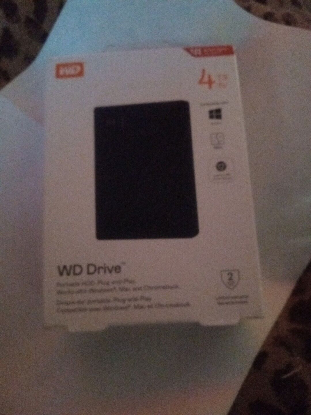 NEW Western Digital 4TB WD Drive WDBCTC0040BBL-WEWM External Hard Drive