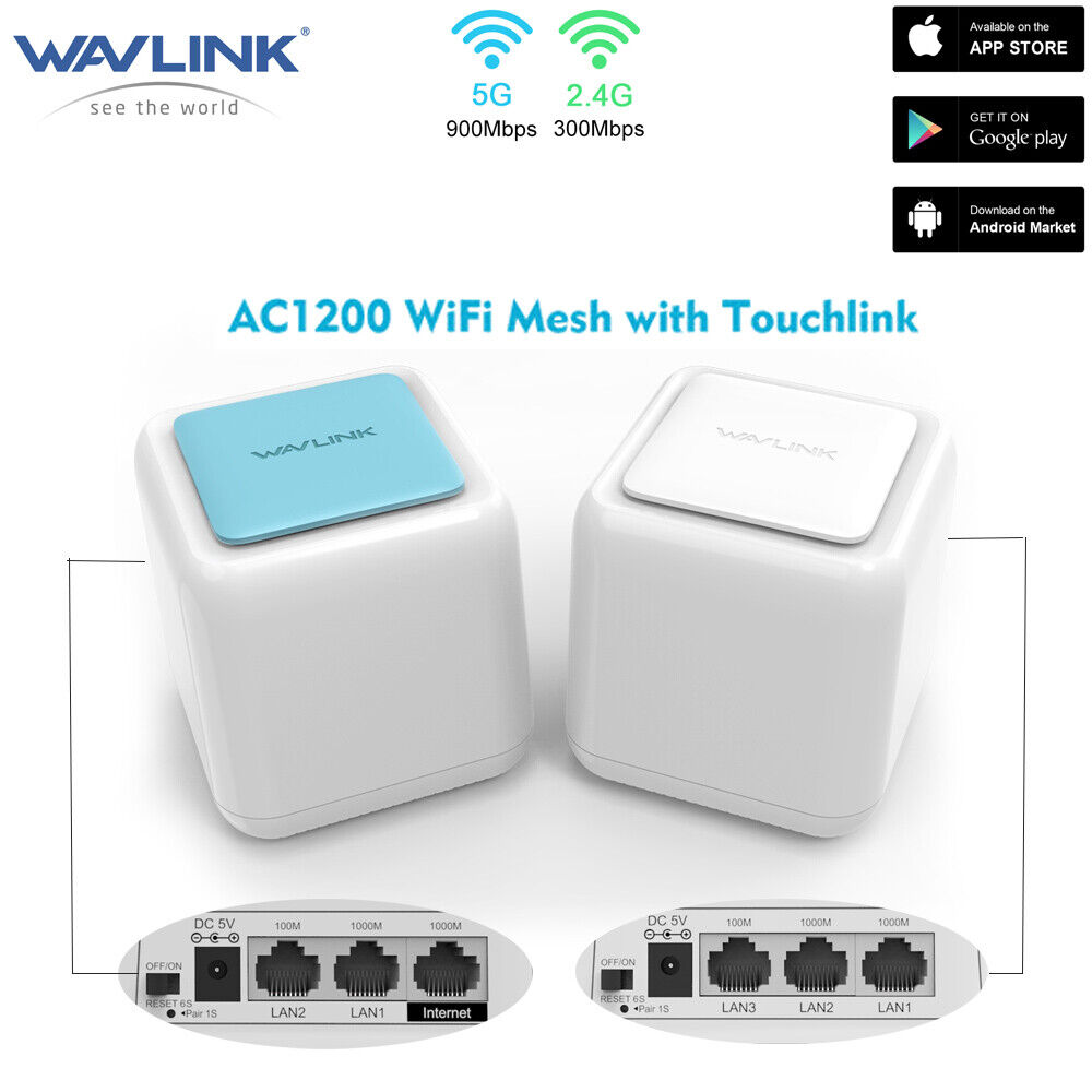 WAVLINK Whole Home Wi-Fi Smart Mesh Router System AC1200 Replace Wi-Fi 