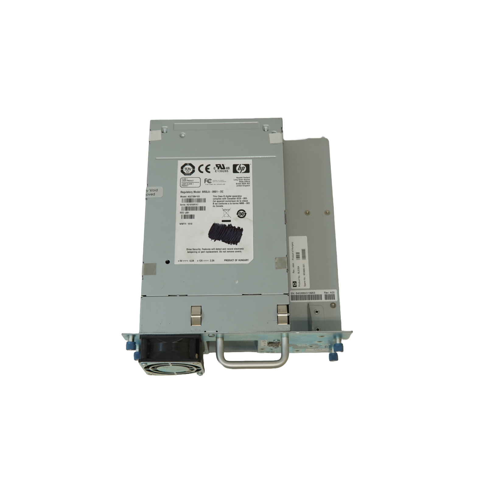 HP LTO-5 Ultrium 5 Tape Drive BRSLA-0901-DC / AQ273B#103 / 603880-001 / BL535A