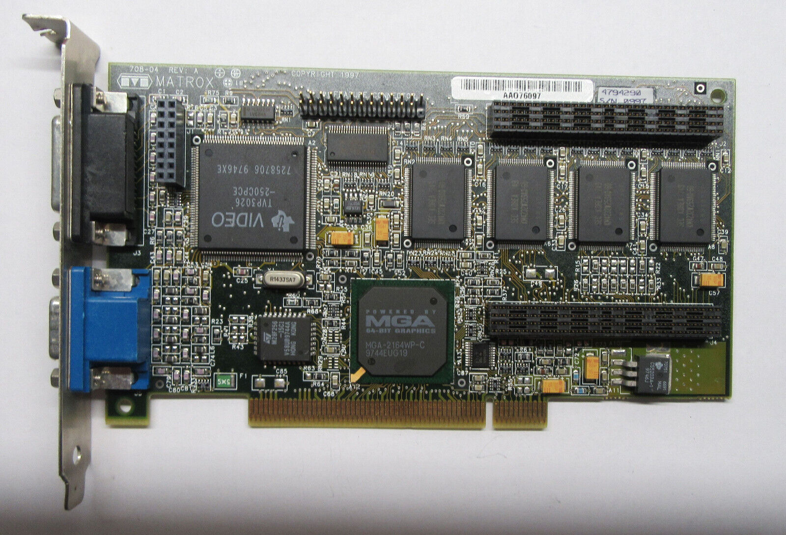 Genuine Matrox MGA-2164WP-C (Millennium II) MIL2P/4N PCI Video Card