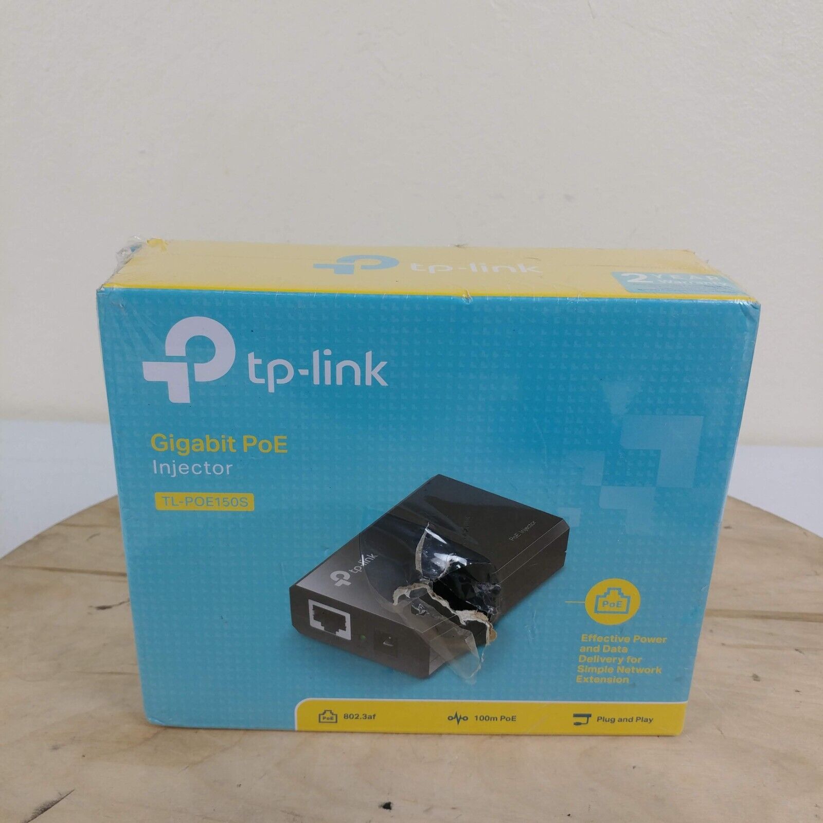 TP-LINK 802.3af Gigabit Power Over Ethernet PoE Injector Model TL-POE150S READ