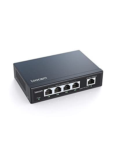 5 Port Gigabit PoE Switch, 4 Port PoE+ 65W 1000Mbps and 1 Uplink Port, IEEE80...
