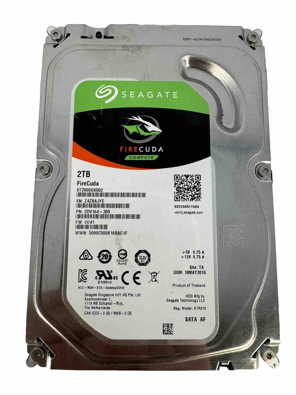 Seagate FireCuda 2TB ST2000DX002 7200 RPM Tested And Wiped