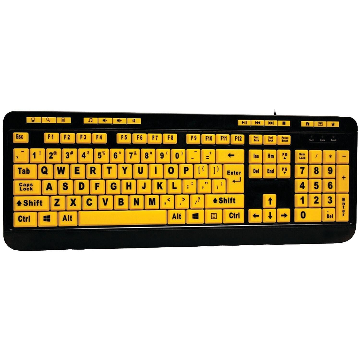 Adesso Luminous Wired Keyboard Yellow/Black (AKB-132UY) AEOAKB132UY