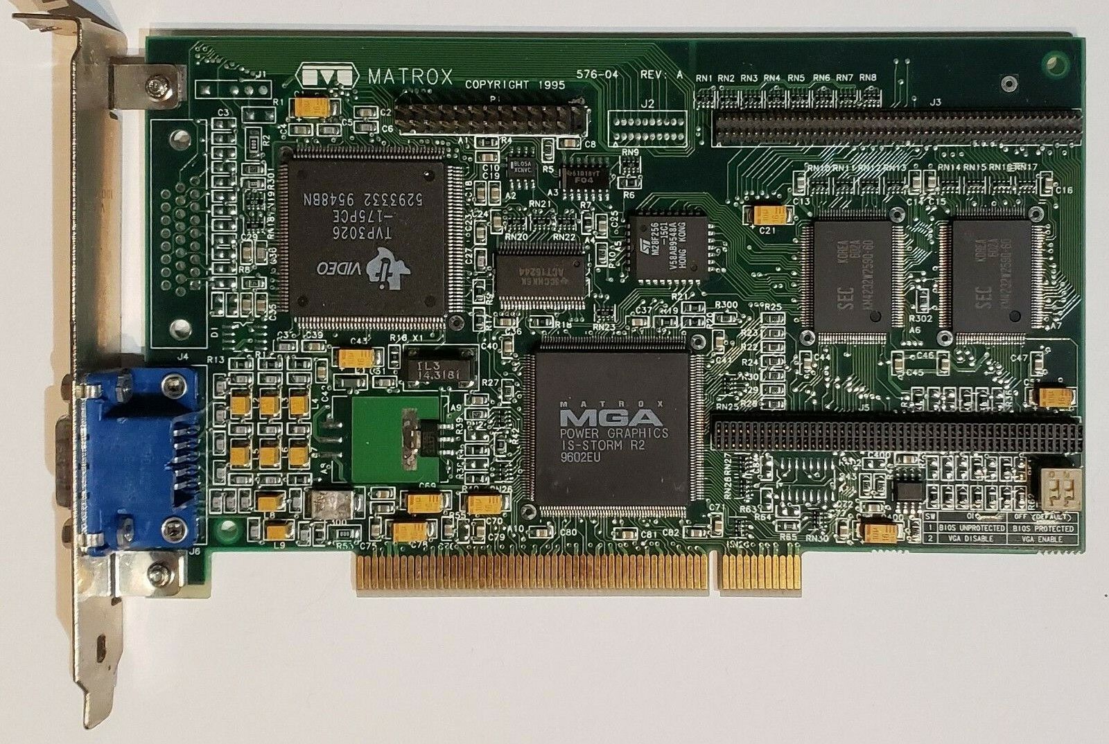 Rare Matrox MGA Millennium 2MB PCI Video Accelerator, VIDPCI007AAWW, Refurb