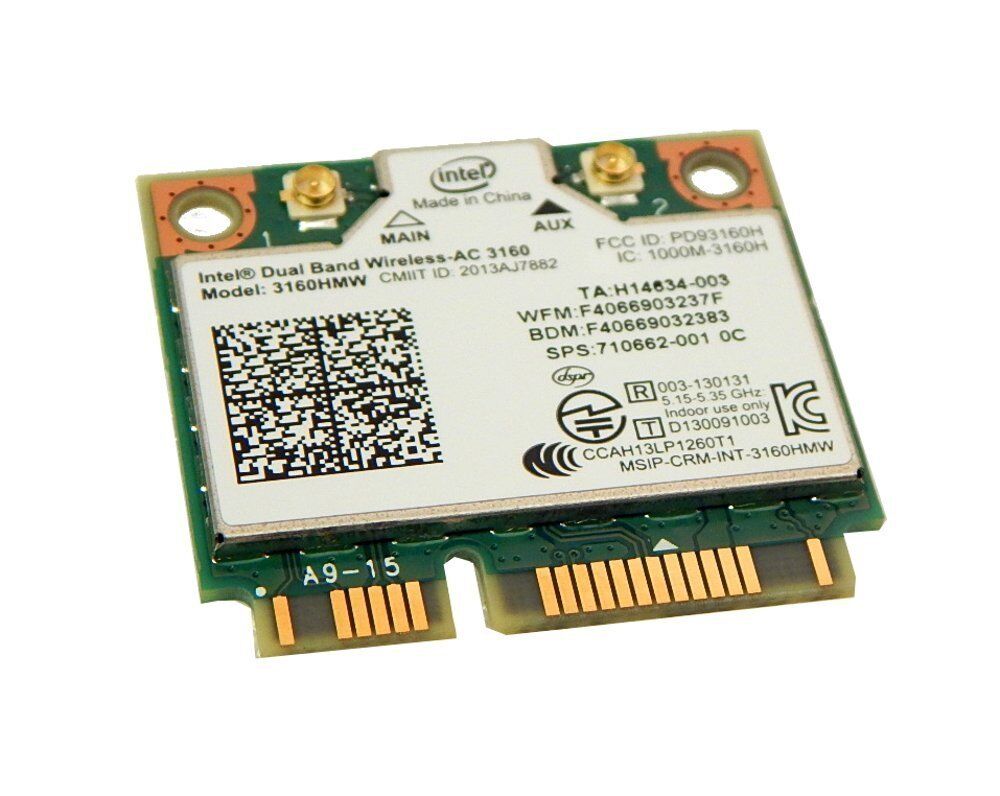👍 Genuine Intel Dual Band Wireless-AC 3160HMW WiFi Card SPS 710662-001