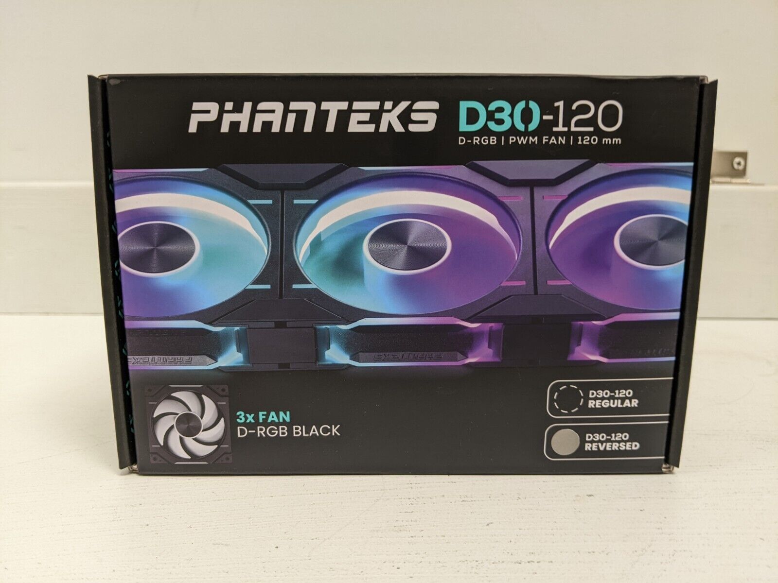 Phanteks D30-120 D-RGB Black - PWM 3x Fan - 120 mm - New Factory Sealed