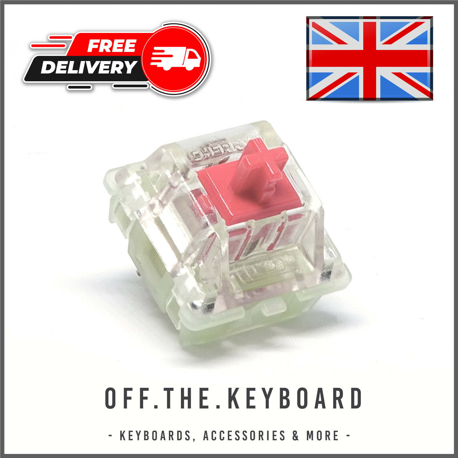 Cherry MX Silent Red RGB Linear Switch Custom Mechanical Keyboard UK Genuine Lot