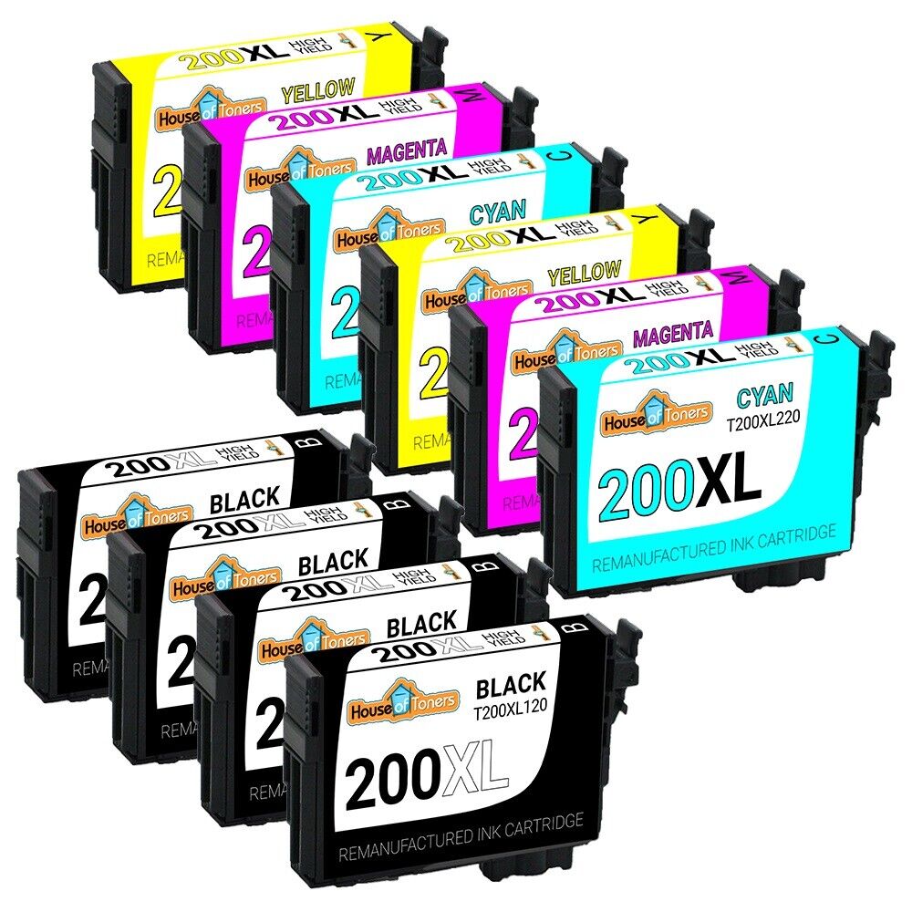 Lot for Epson 200XL Replaces for Epson T200XL Workforce WF-2520 WF-2530 WF-2540