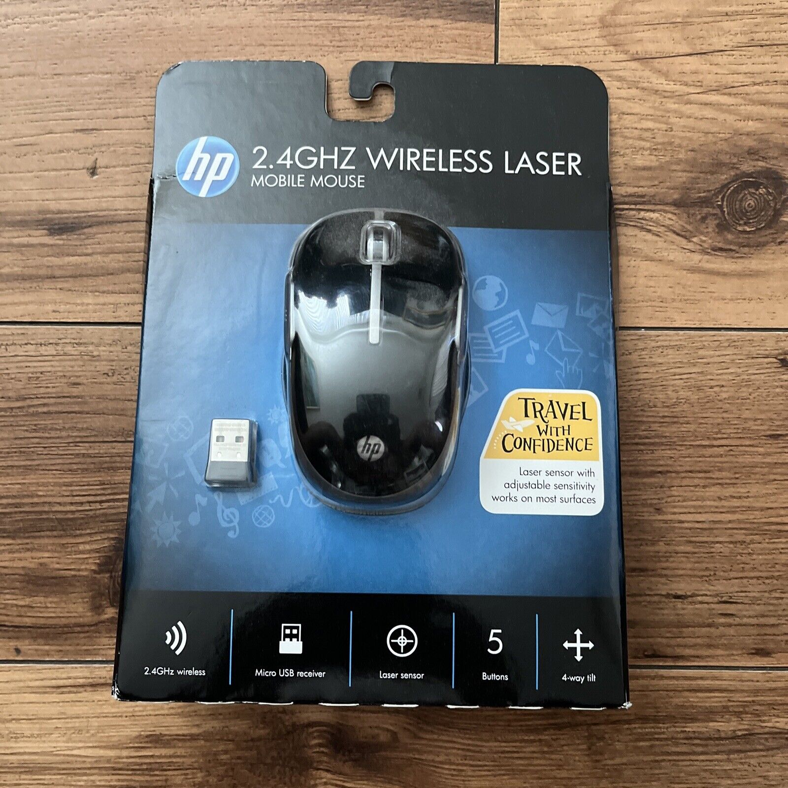 New HP 2.4GHz Wireless Laser Sensor Mouse VK482AA For Laptops and PCs