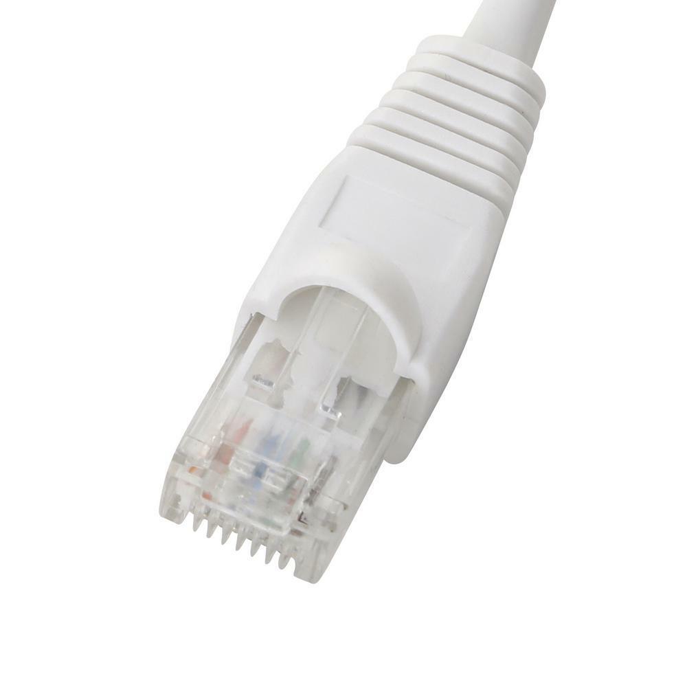  Cat6 PLENUM Patch Cable 75FT WHITE RJ45 CONNECTORS INSTALLED MADE IN USA CAT5E