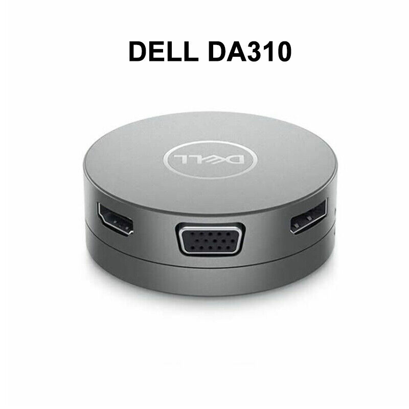 Dell DA310 Docking Station 7-in-1 USB-C Mobile Adapter w/ USB-A HDMI VGA DP RJ45