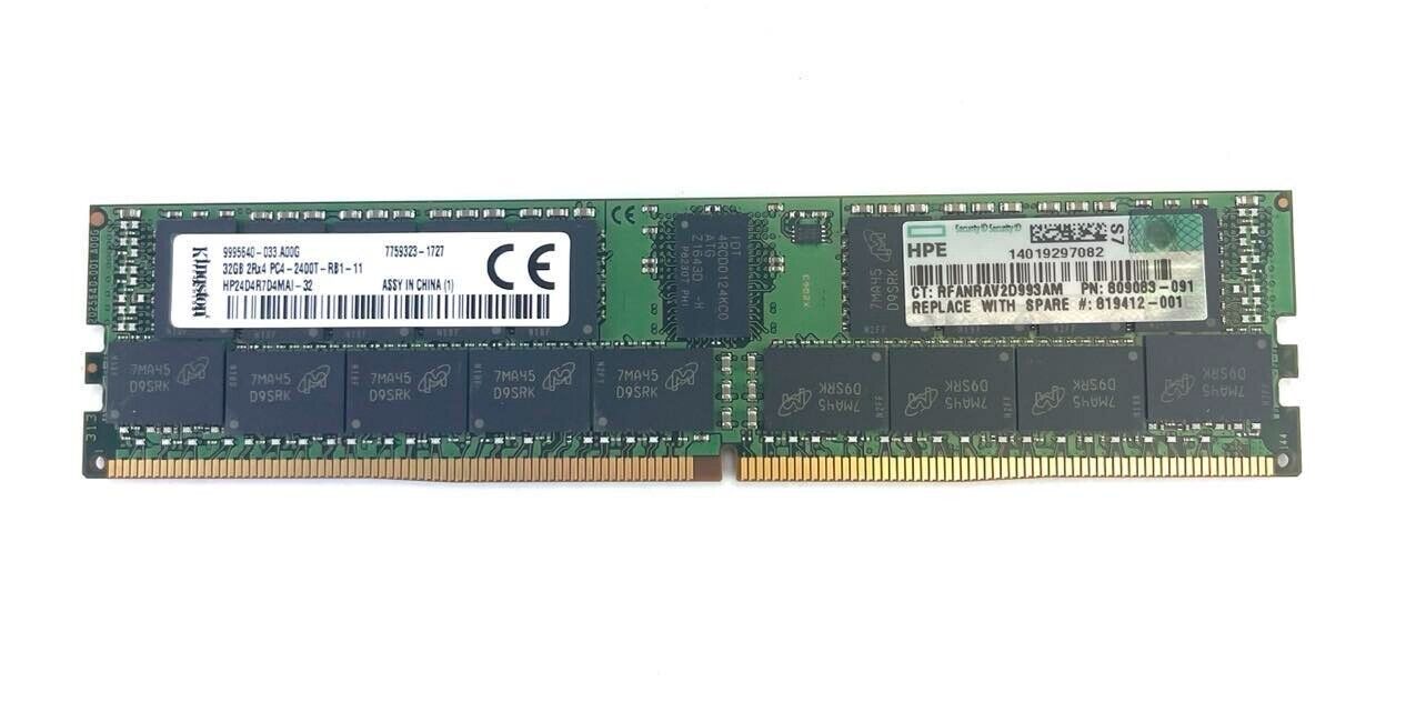 HP original 32GB DDR4 PC4-2400T 2Rx4 ECC REG HP 809083-091   819412-001