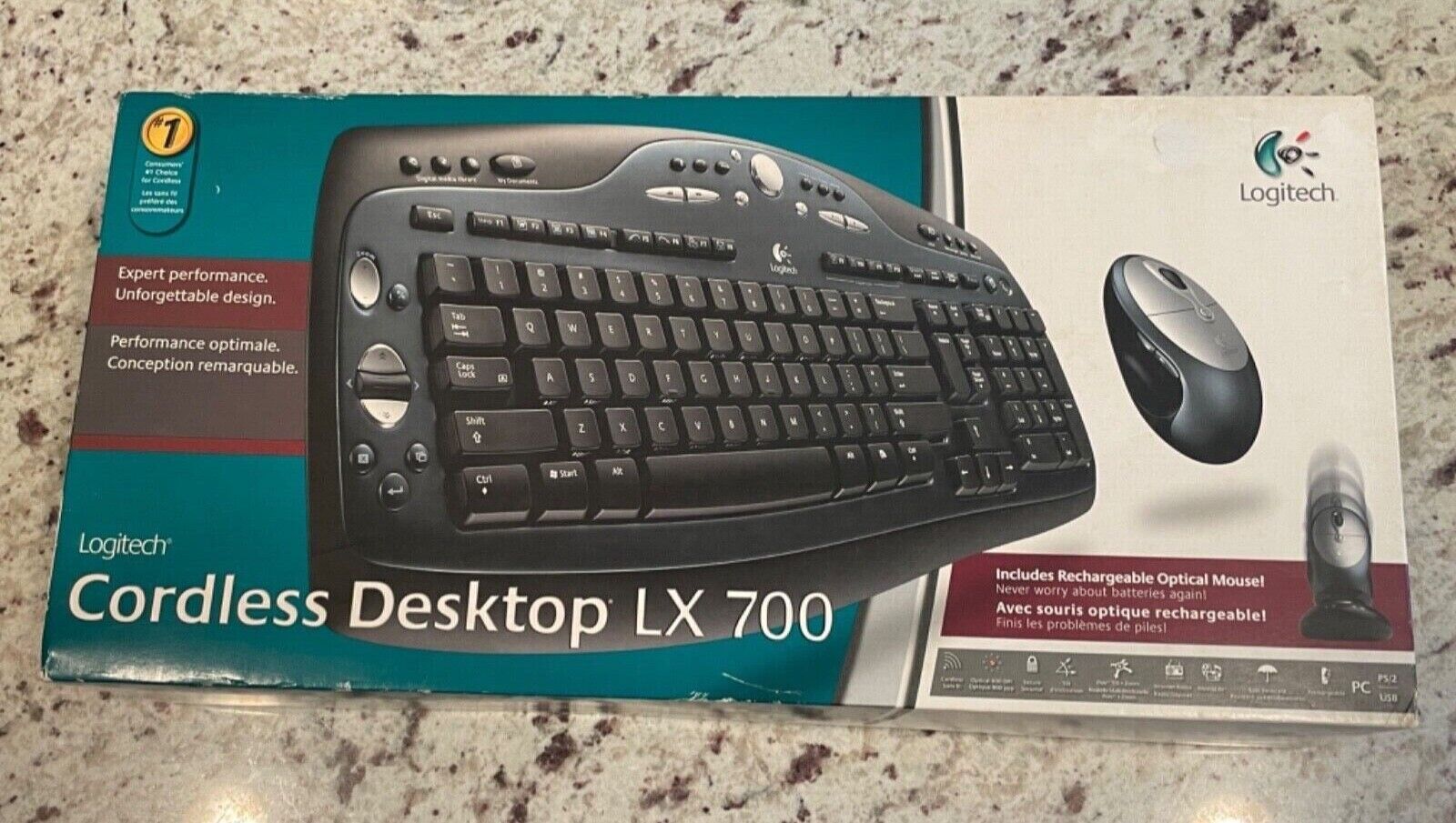 Logitech LX 700 Ergonomic Cordless Desktop Keyboard and Mouse - 2004