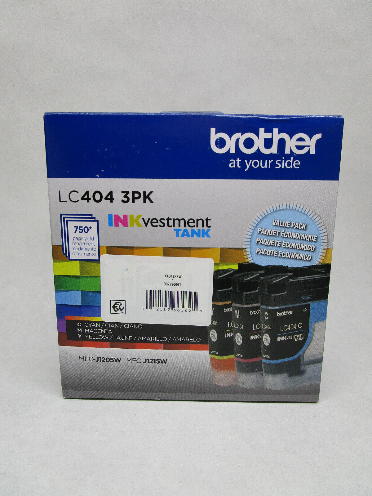 Brother LC404 3PK 3 Pack of Standard Yield C, M, Y - EXP 02/26