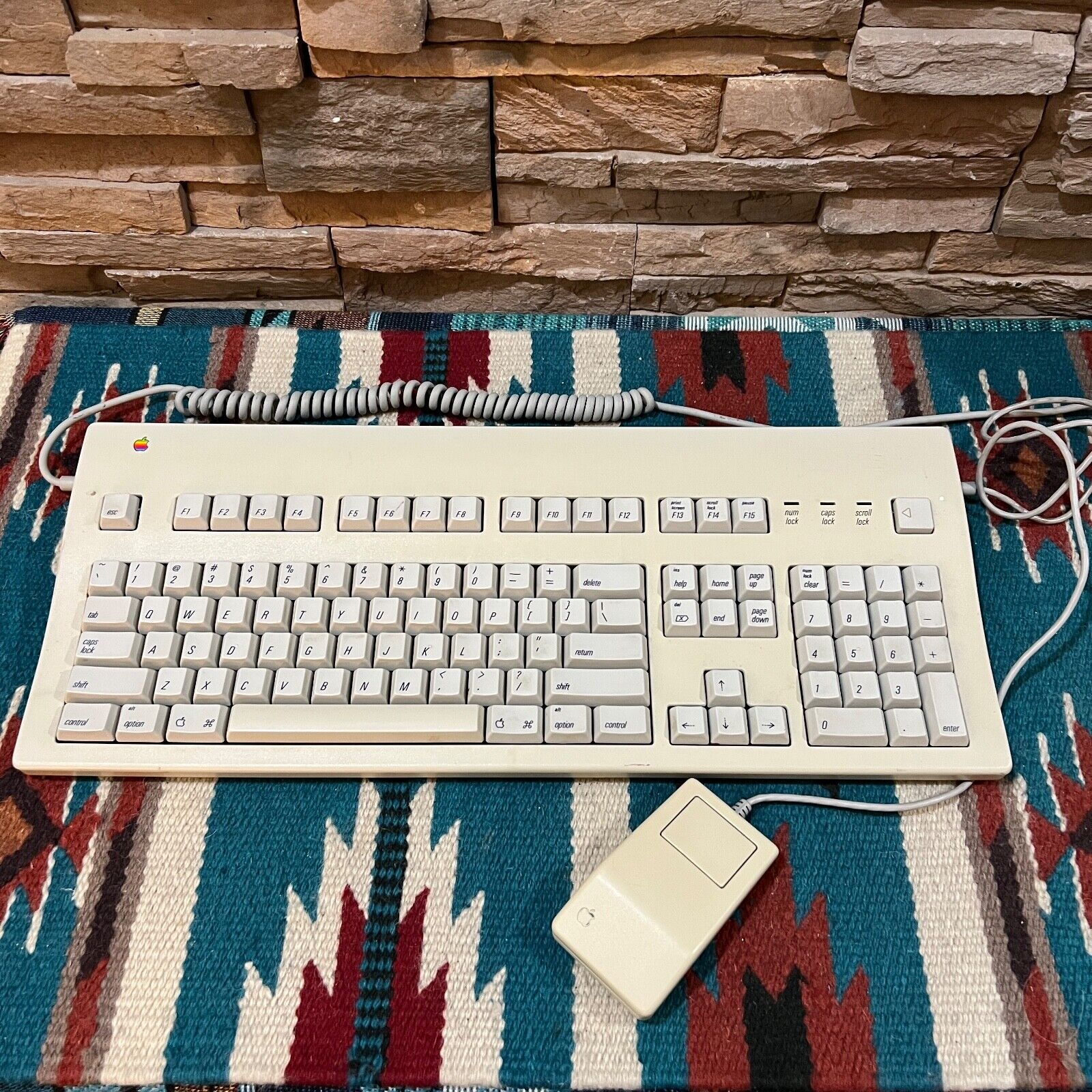 Vintage Apple Macintosh Extended Keyboard II M3501 + ADB Mouse G5431 *TESTED*