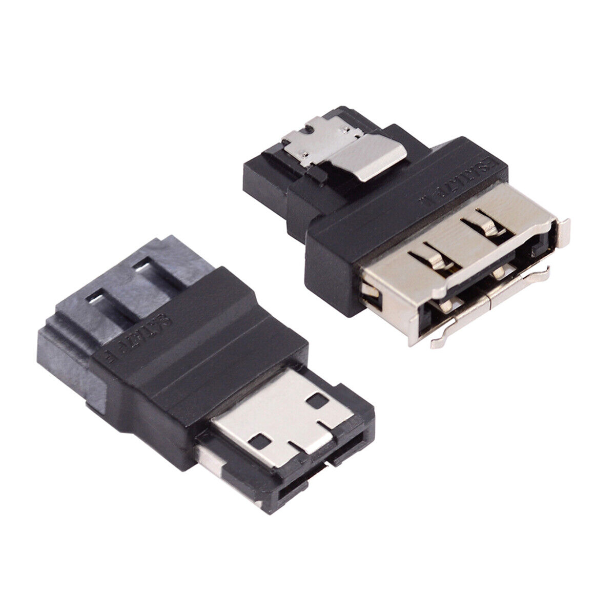 CY 2pcs/lot SATA 7Pin Male to eSATA Connector Female Adapter for SSD Disk
