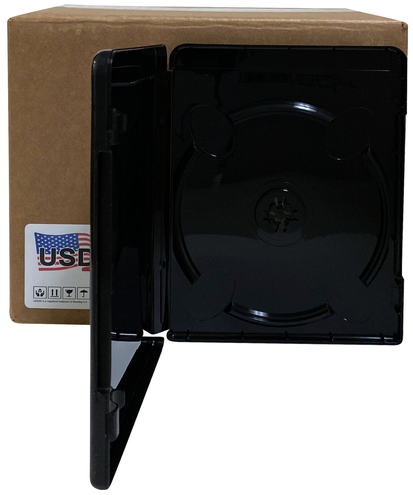 USDISC Blu-ray Cases Standard 14mm, Single 1 Disc (Glossy Black) Lot