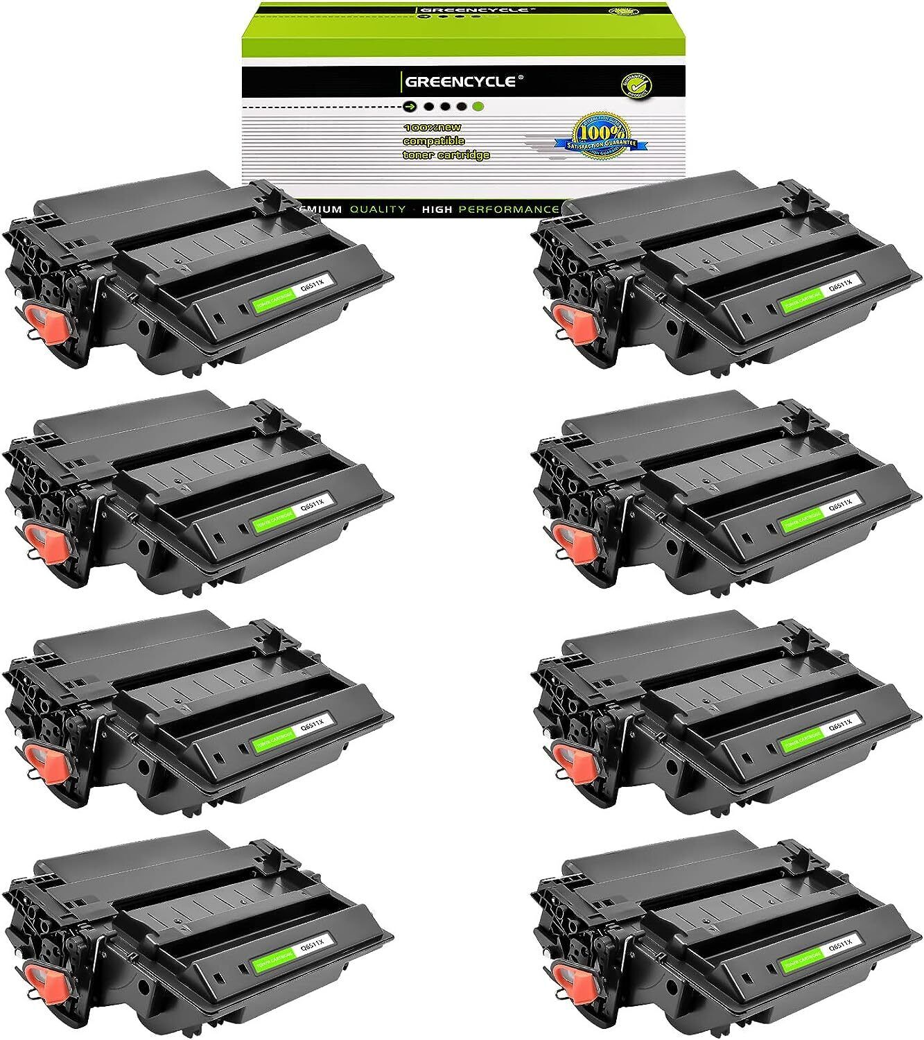 8PK High Yield Greencycle Laser Toner Q6511X fit for HP LaserJet 2420dn/2420dtn